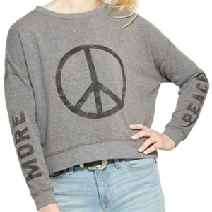 Fifth Sun "More Peace" Cropped Sweatshirt